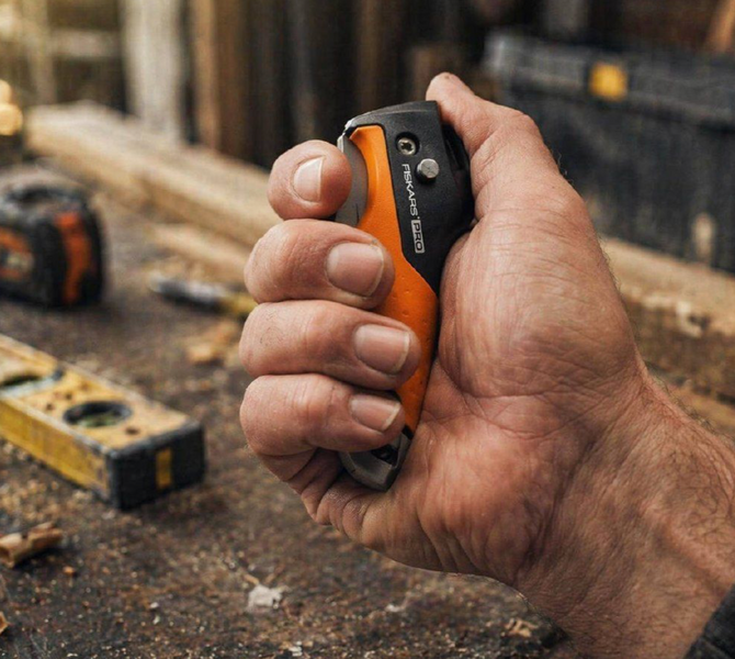 Набір Fiskars: ніж загального призначення K40 Fiskars + ніж складаний Fiskars CarbonMax 1001622106119 фото