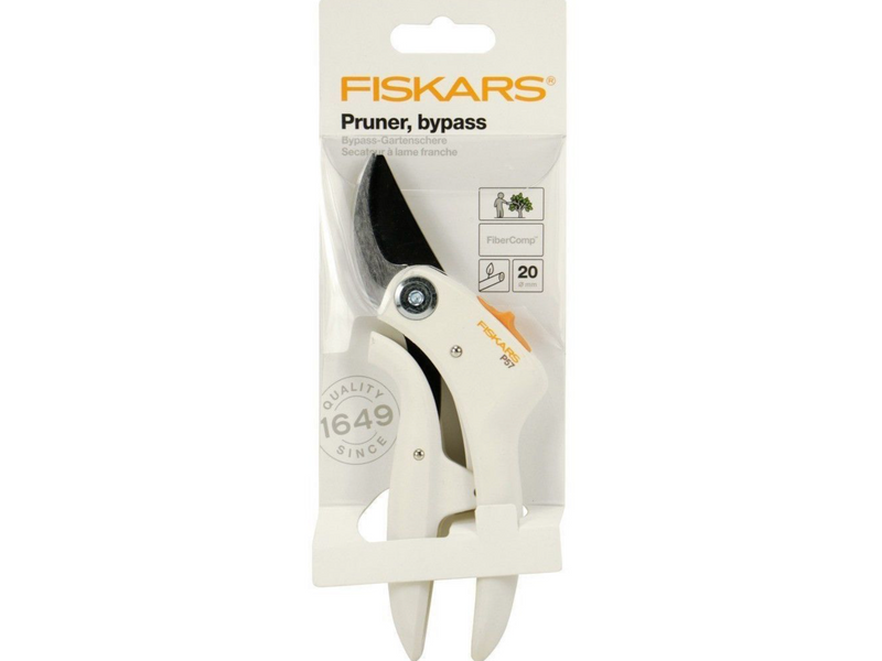 Набір Fiskars: Секатор площинний White P57 + Лопата садова штикова Classic FSC 1026916101477 фото