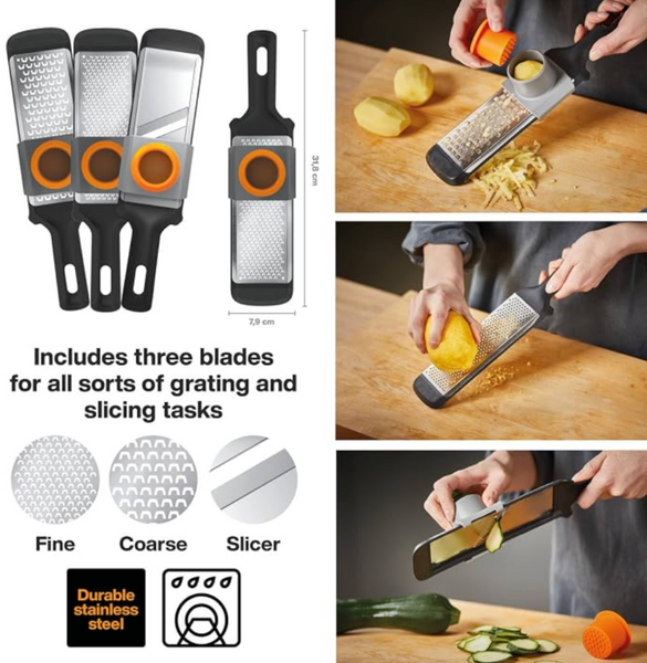 Набір терток Fiskars Functional Form 3 шт 1014414 фото