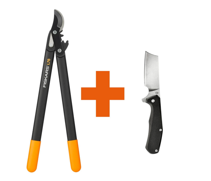 Набір Fiskars: Гілкоріз площинний PowerGear M L76 + Ніж складаний Gerber Asada 1001553105536 фото