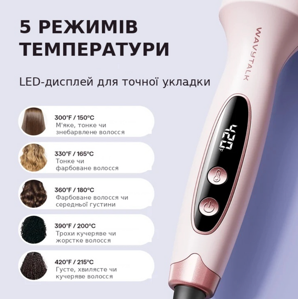 Термощітка іонна для укладки волосся Wavytalk Blowout Boost 206 фото