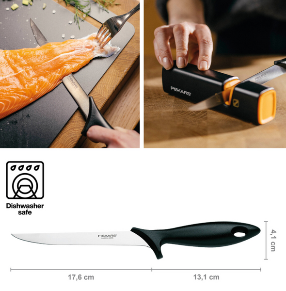 Ніж філейний Fiskars Essential, 18 см (1065567) 1065567 фото