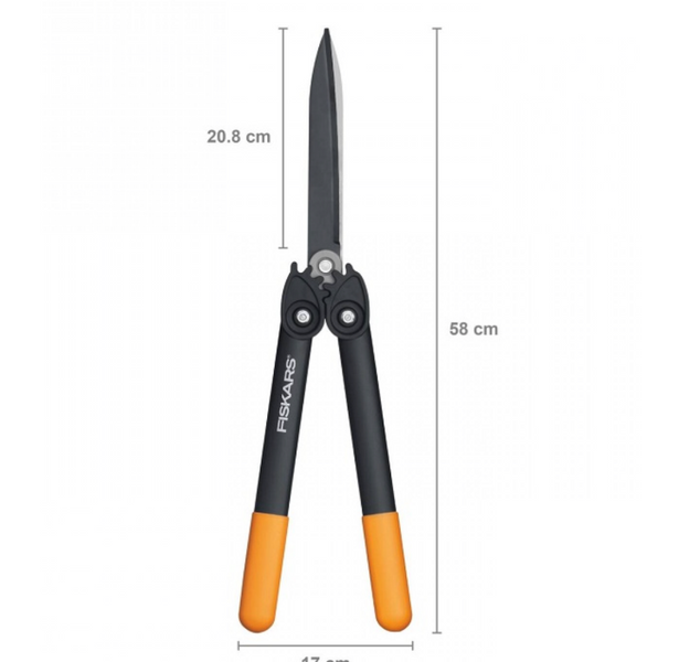 Ножиці для живоплоту PowerGear HS72+Секатор Fiskars SoftGrip M 1000956102471 фото