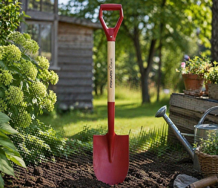 Набір Лопата садова штикова Fiskars Classic FSC+ Сокира теслярська Fiskars Solid A10 1014773105108 фото
