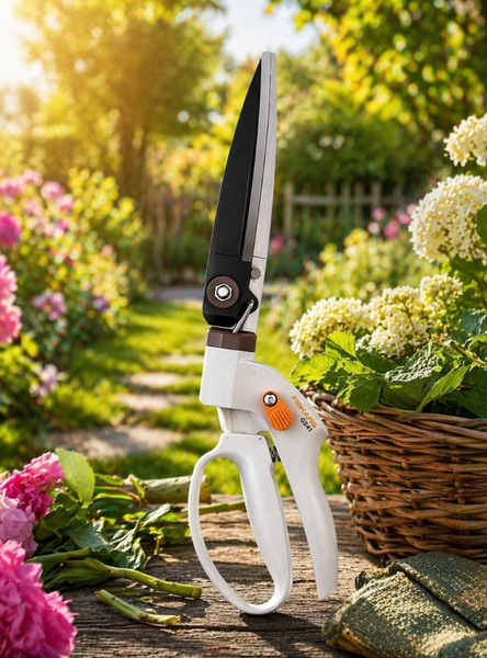 Набір Fiskars: Ножиці для трави White GS41 + Лопата садова штикова Classic FSC 1026917101477 фото