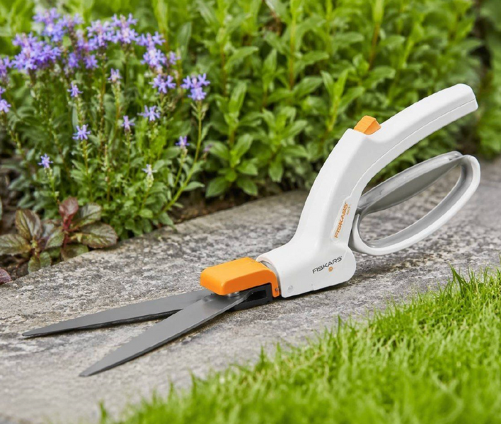 Набір Fiskars: Котушка зі шлангом Waterwheel S+ Ножиці для трави White GS41 1026680102691 фото