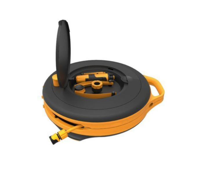 Набір Fiskars: Котушка зі шлангом Waterwheel S+ Ножиці для трави White GS41 1026680102691 фото