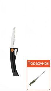Пилка садова ручна Solid SW 16 ТМ Fiskars+Ніж Ceviche 9",E,Box,GRN,BLK 1028376106314 фото