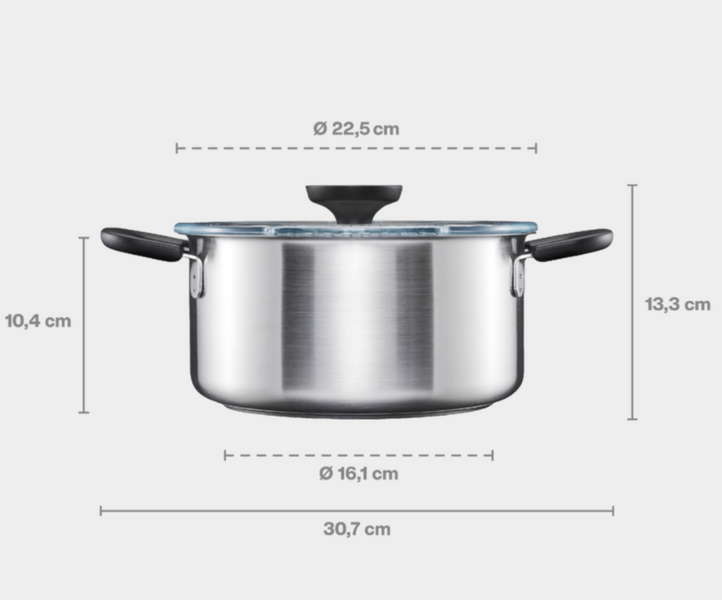 Каструля з кришкою FF 3,0 л, нержавіюча сталь 1072316 1072316 фото