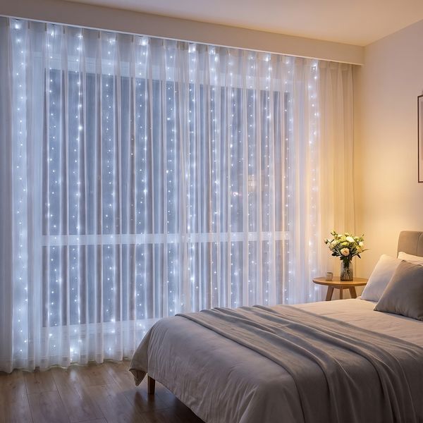 Гірлянда штора 3&times;2 м 400 LED хвойна лапа білий (D400LED2MW) D400LED2MW фото